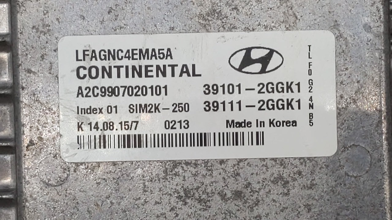 2015-2017 Hyundai Sonata PCM Engine Control Computer ECU ECM PCU OEM P/N:39101-2GGK0 39101-2GGL4 Fits Fits 2015 2016 2017 OE