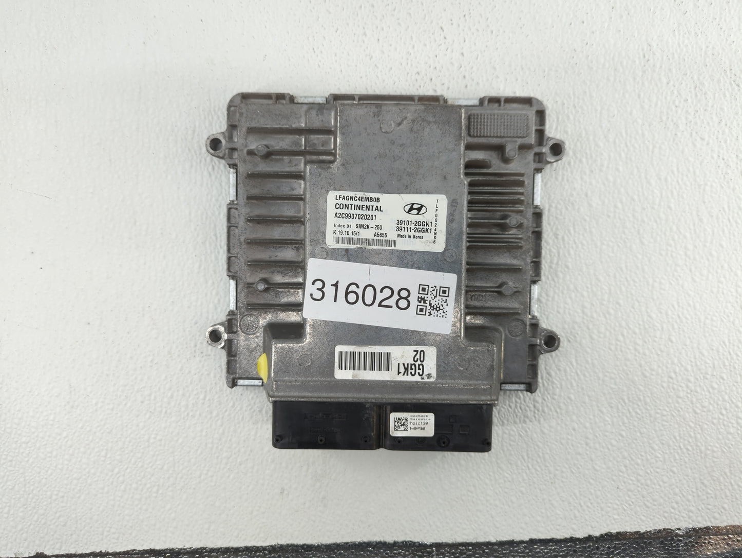 2015-2017 Hyundai Sonata PCM Engine Control Computer ECU ECM PCU OEM P/N:39101-2GGK0 39101-2GGL4 Fits Fits 2015 2016 2017 OE