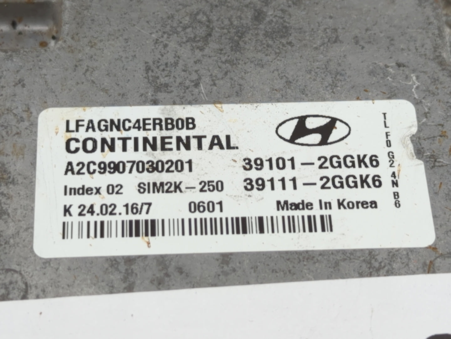 2015-2017 Hyundai Sonata PCM Engine Control Computer ECU ECM PCU OEM P/N:39101-2GGK9 39101-2GGK5 Fits Fits 2015 2016 2017 OE