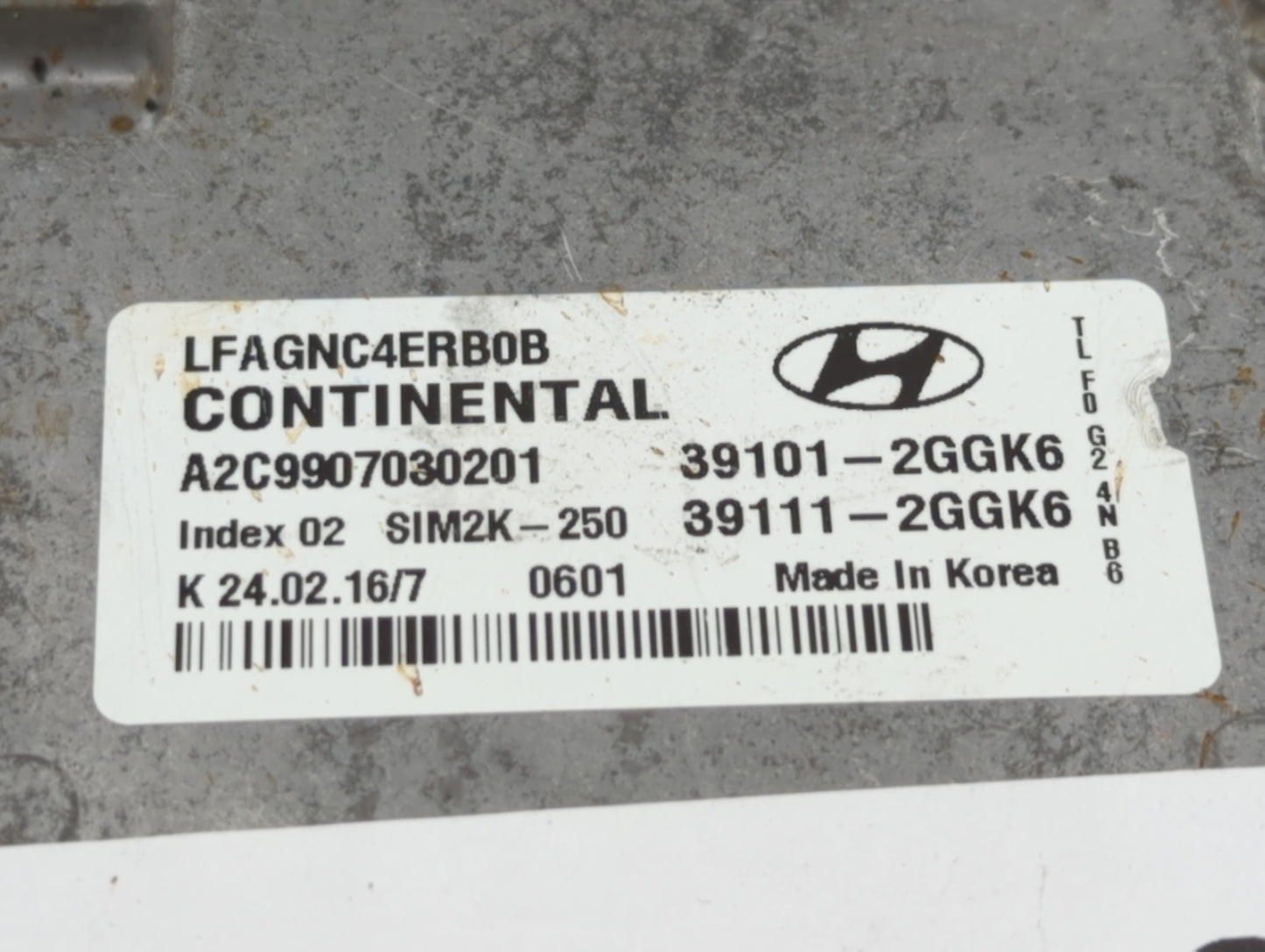2015-2017 Hyundai Sonata PCM Engine Control Computer ECU ECM PCU OEM P/N:39101-2GGK9 39101-2GGK5 Fits Fits 2015 2016 2017 OE