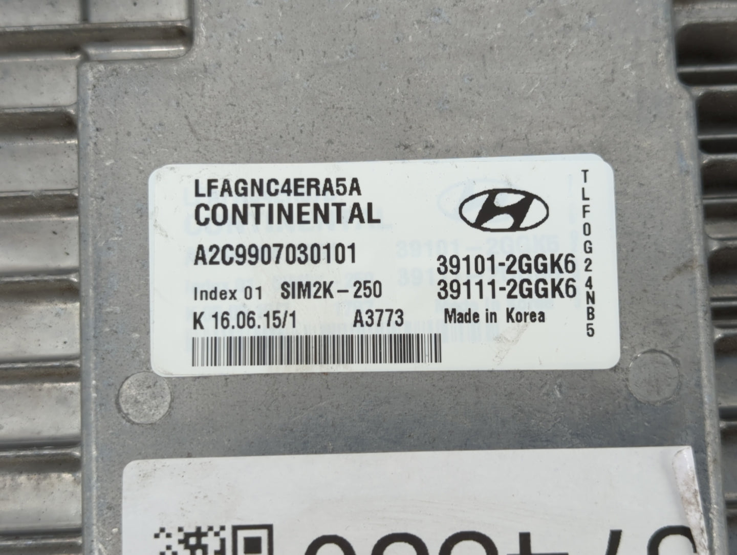 2015-2017 Hyundai Sonata PCM Engine Control Computer ECU ECM PCU OEM P/N:39101-2GGK9 39101-2GGK5 Fits Fits 2015 2016 2017 OE