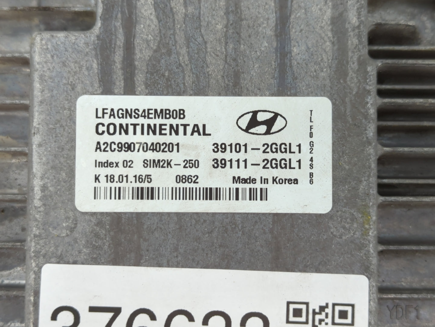 2015-2017 Hyundai Sonata PCM Engine Control Computer ECU ECM PCU OEM P/N:39101-2GGL1 39111-2GGL3 Fits Fits 2015 2016 2017 OE