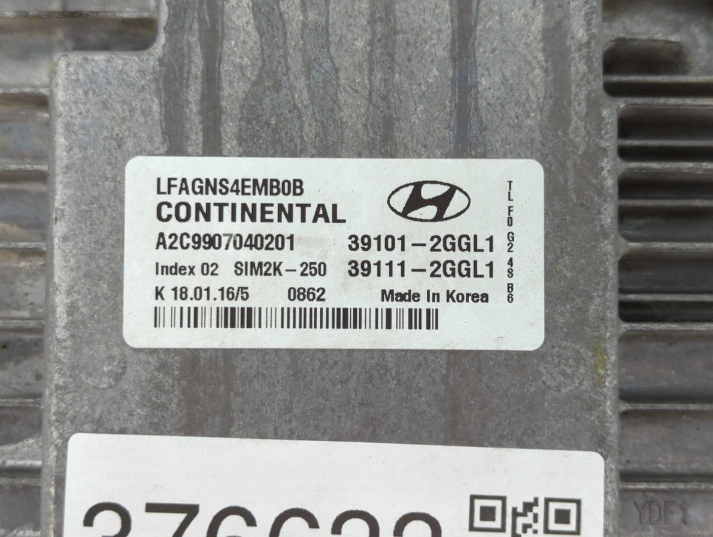2015-2017 Hyundai Sonata PCM Engine Control Computer ECU ECM PCU OEM P/N:39101-2GGL1 39111-2GGL3 Fits Fits 2015 2016 2017 OE