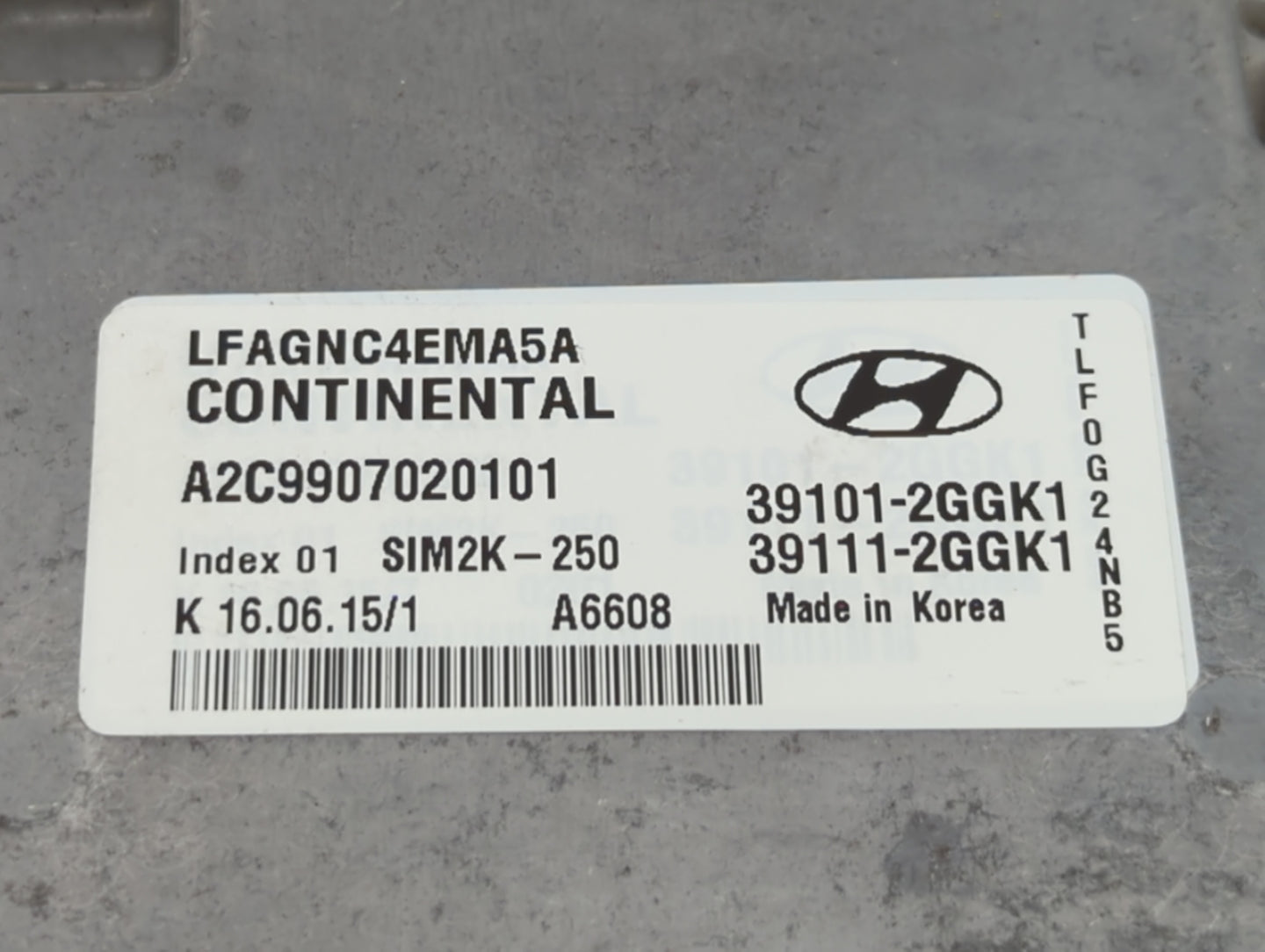 2015-2017 Hyundai Sonata PCM Engine Control Computer ECU ECM PCU OEM P/N:39111-2GGK1 39101-2GGK1 Fits Fits 2015 2016 2017 OE