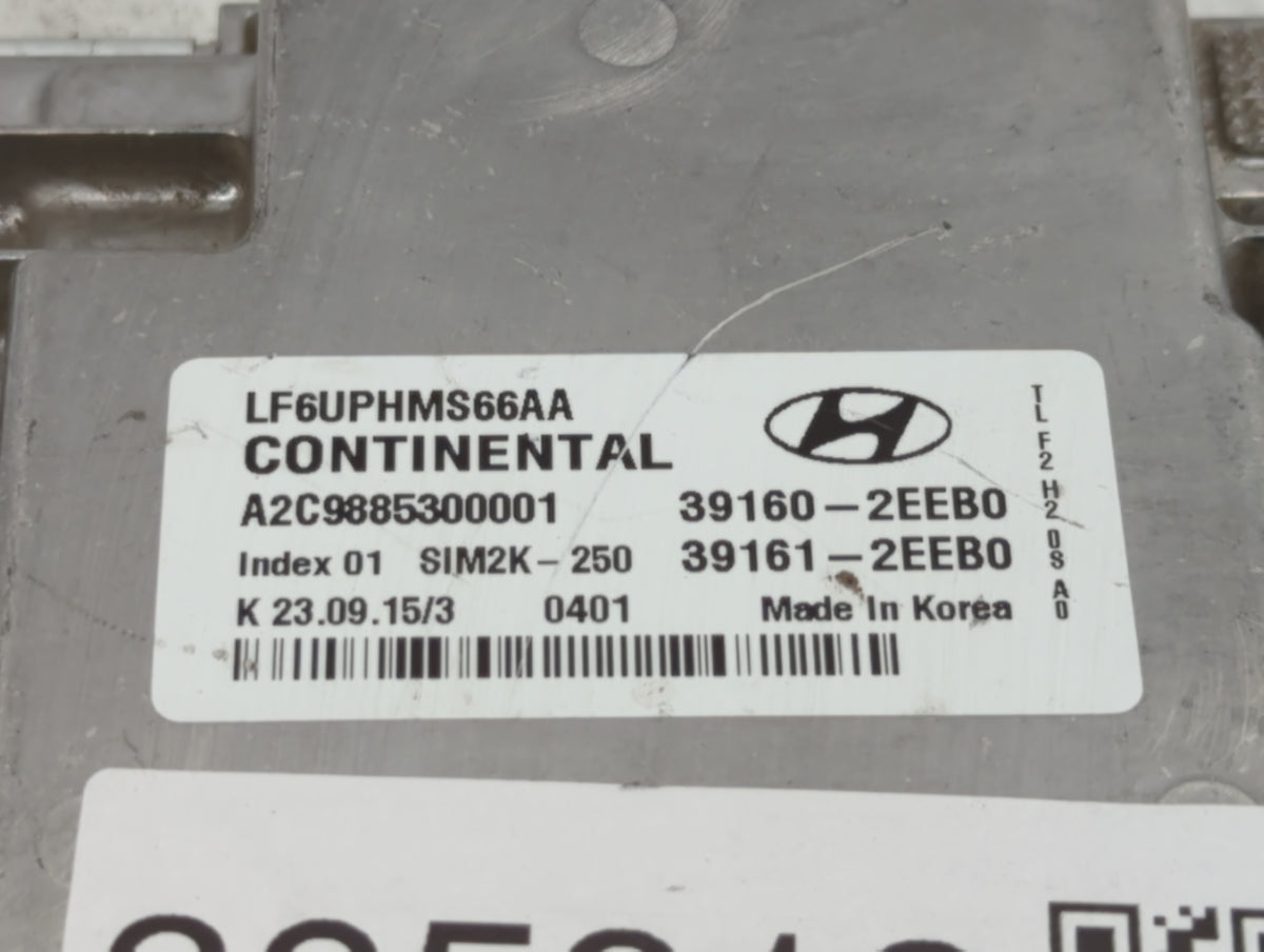 2016-2017 Hyundai Sonata PCM Engine Control Computer ECU ECM PCU OEM P/N:39160-2EEB0 Fits 2016 2017 OEM Used Auto Parts - Oe