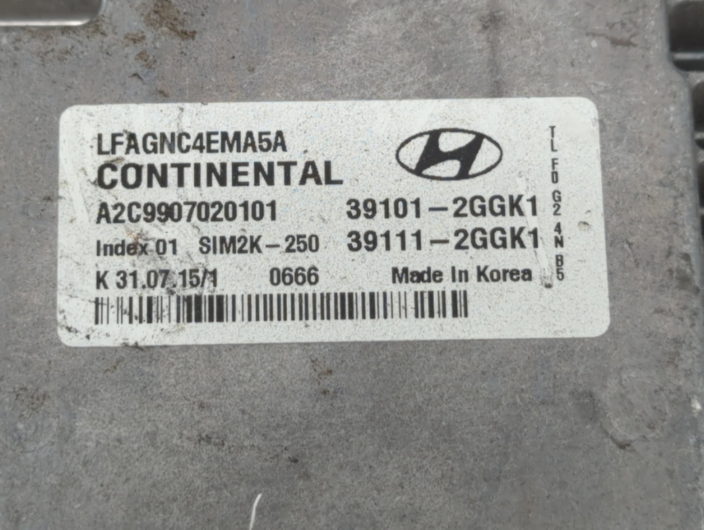 2015-2017 Hyundai Sonata PCM Engine Control Computer ECU ECM PCU OEM P/N:39101-2GGL1 39111-2GGL3 Fits Fits 2015 2016 2017 OE