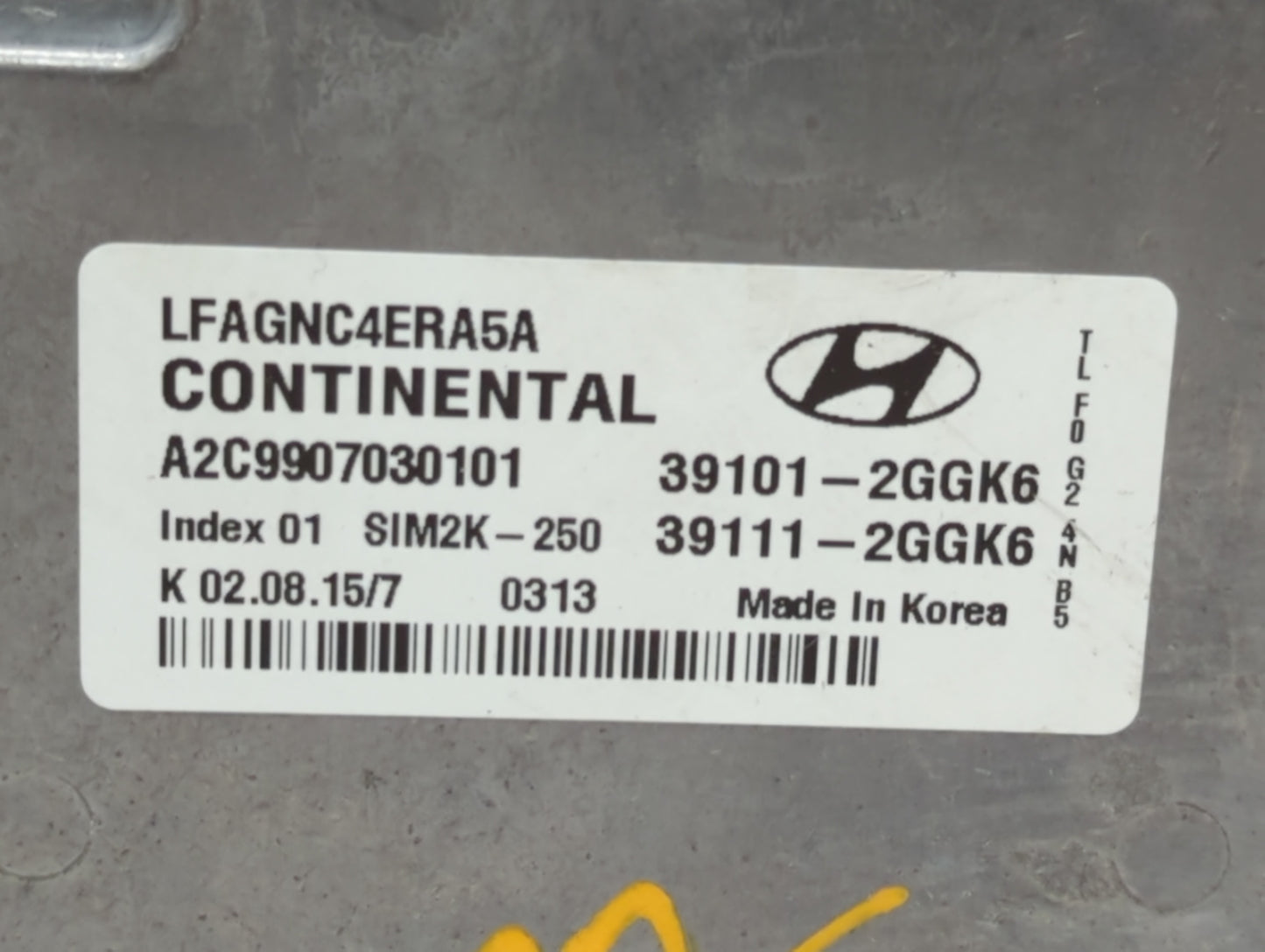 2015-2017 Hyundai Sonata PCM Engine Control Computer ECU ECM PCU OEM P/N:39111-2GGK6 39101-2GGK6 Fits Fits 2015 2016 2017 OE