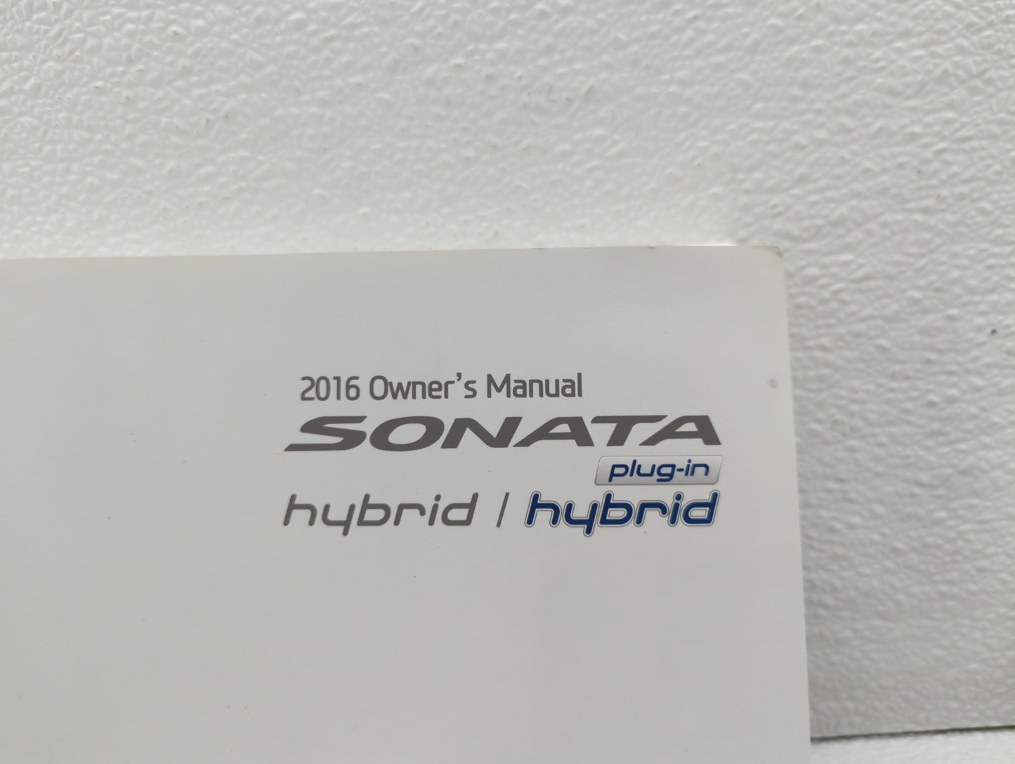 2016 Hyundai Sonata Owners Manual Book Guide OEM Used Auto Parts - Oemusedautoparts1.com