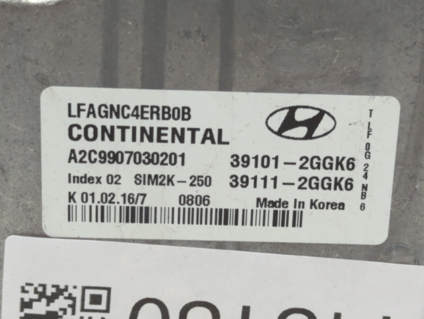 2015-2017 Hyundai Sonata PCM Engine Control Computer ECU ECM PCU OEM P/N:39111-2GGK5 39101-2GGK5 Fits Fits 2015 2016 2017 OE
