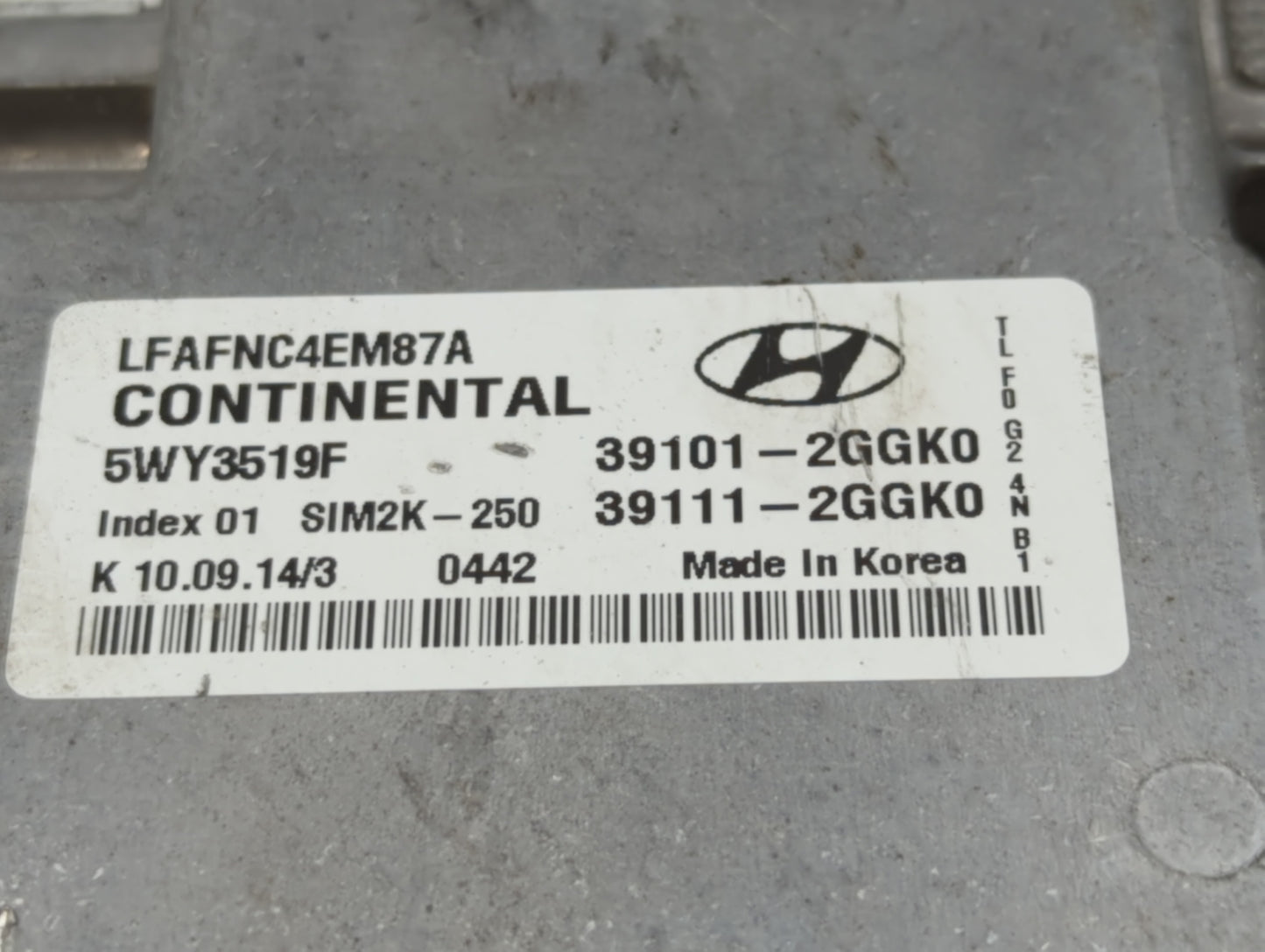 2015-2017 Hyundai Sonata PCM Engine Control Computer ECU ECM PCU OEM P/N:39101-2GGL1 39111-2GGL3 Fits Fits 2015 2016 2017 OE