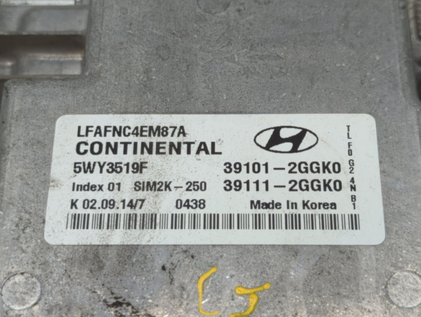 2015-2017 Hyundai Sonata PCM Engine Control Computer ECU ECM PCU OEM P/N:39101-2GGL1 39111-2GGL3 Fits Fits 2015 2016 2017 OE