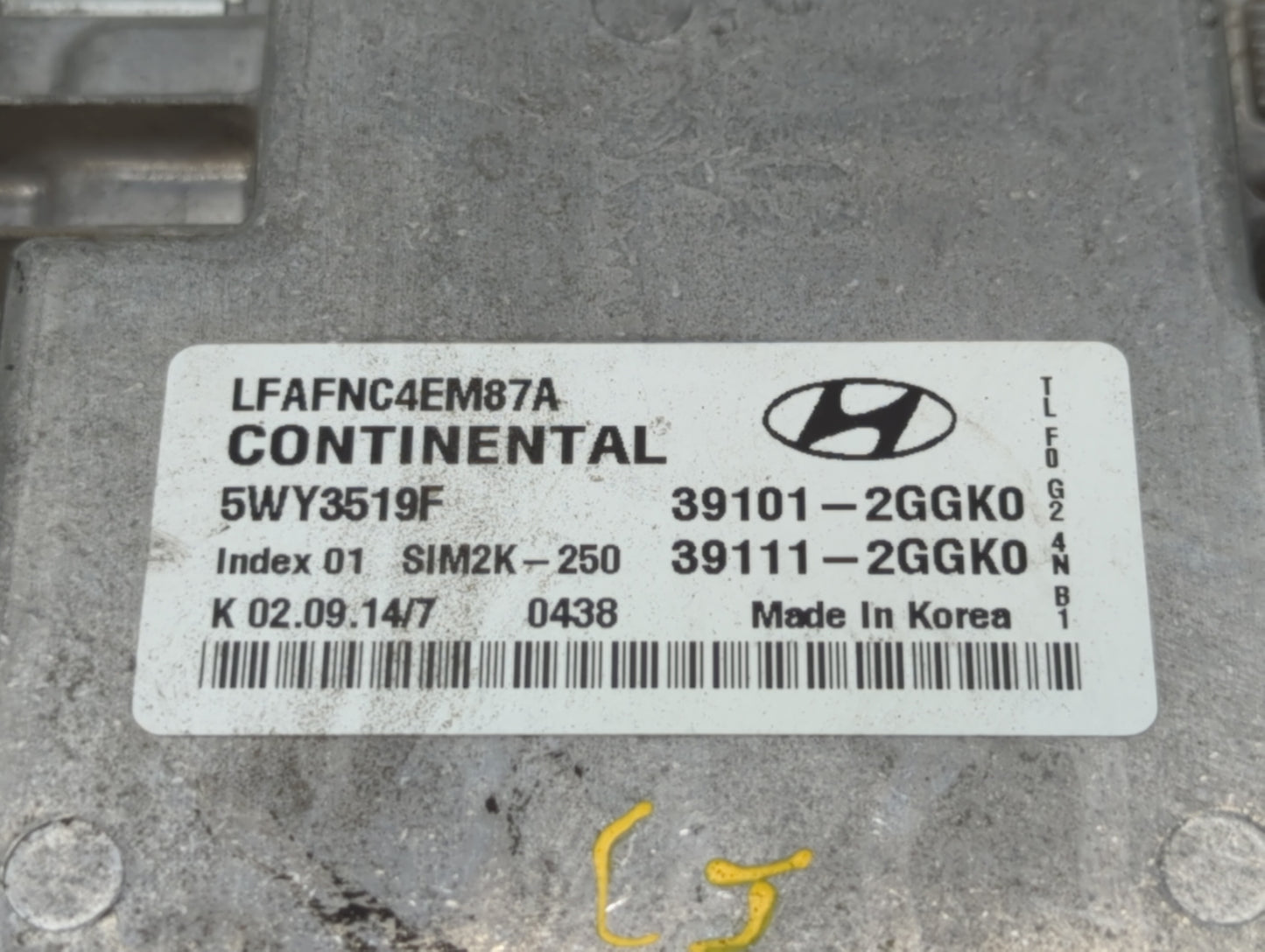 2015-2017 Hyundai Sonata PCM Engine Control Computer ECU ECM PCU OEM P/N:39101-2GGL1 39111-2GGL3 Fits Fits 2015 2016 2017 OE