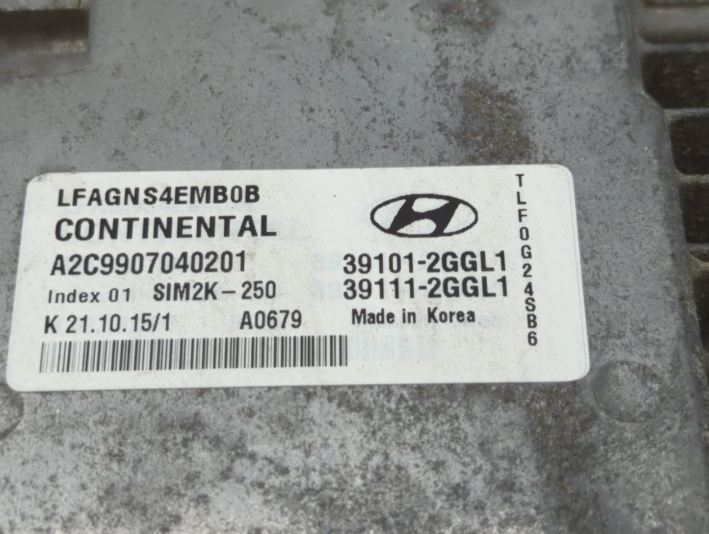 2015-2017 Hyundai Sonata PCM Engine Control Computer ECU ECM PCU OEM P/N:39101-2GGL1 39111-2GGL3 Fits Fits 2015 2016 2017 OE