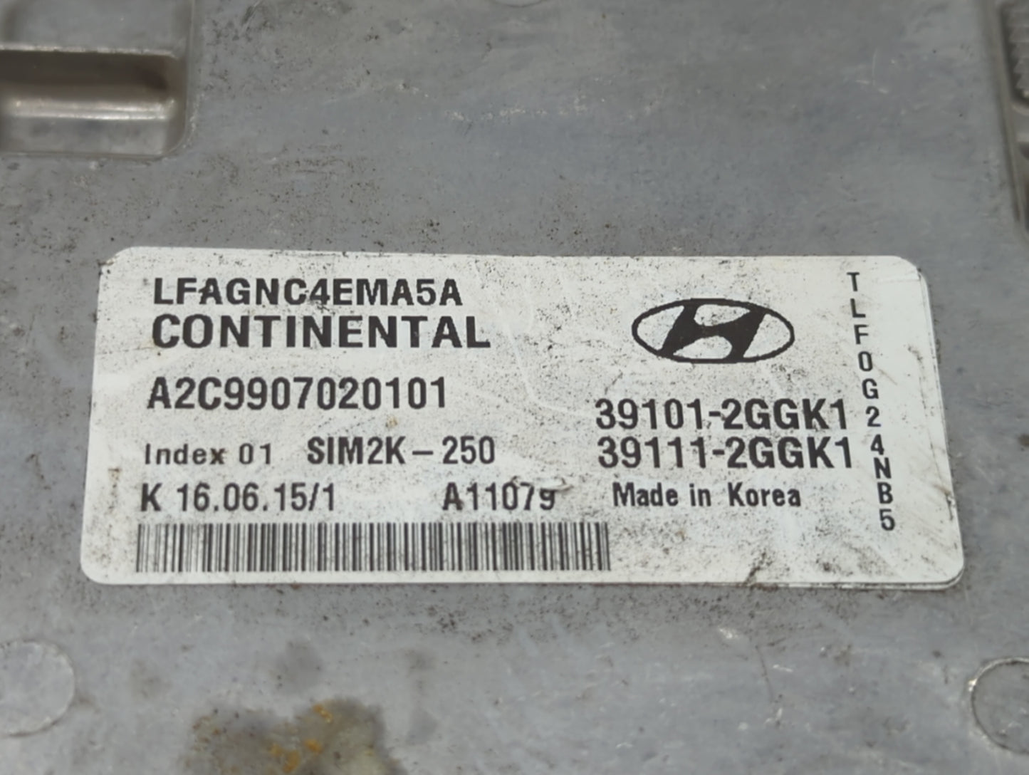 2015-2017 Hyundai Sonata PCM Engine Control Computer ECU ECM PCU OEM P/N:39111-2GGK1 39101-2GGK1 Fits Fits 2015 2016 2017 OE