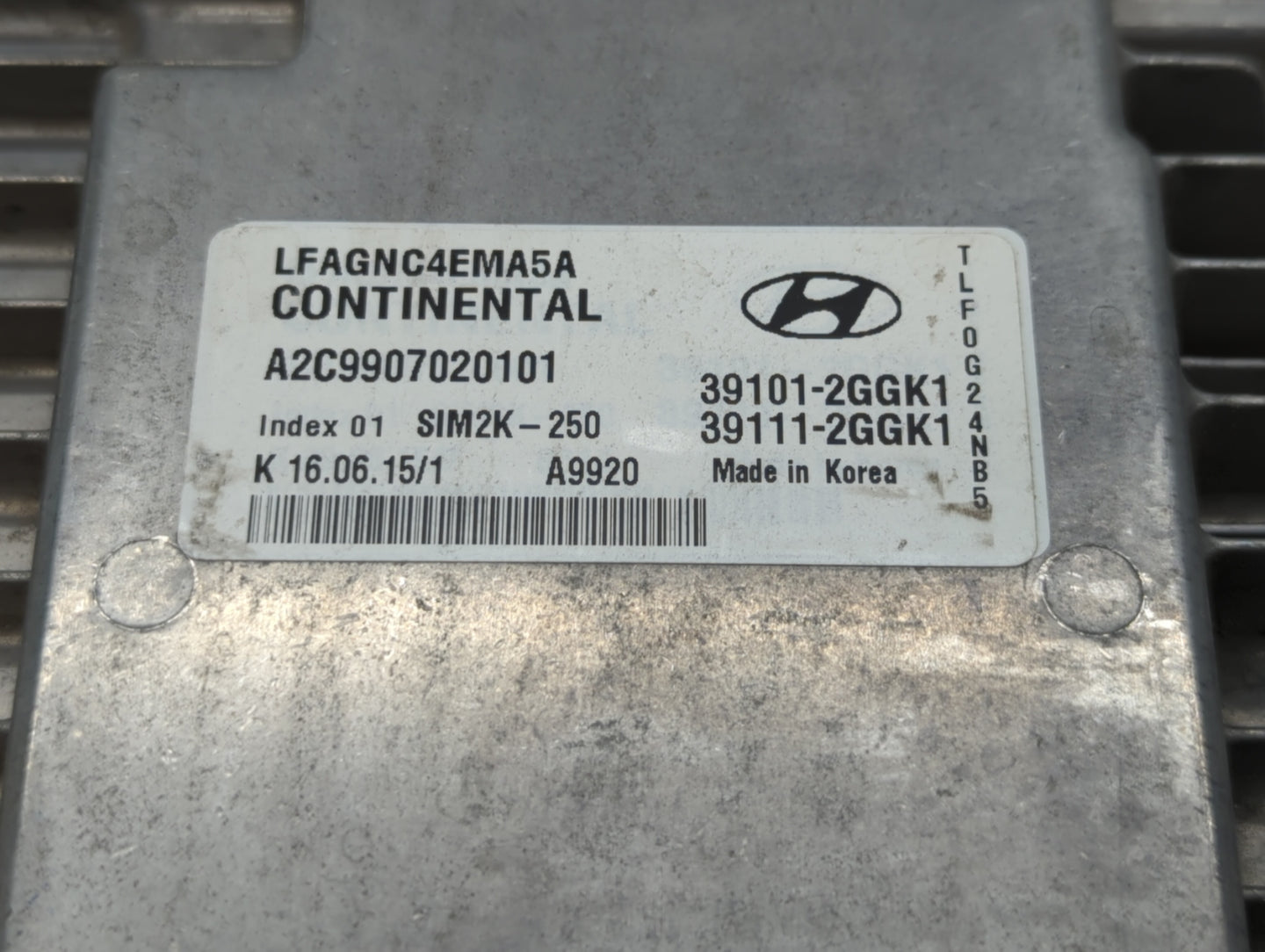 2015-2017 Hyundai Sonata PCM Engine Control Computer ECU ECM PCU OEM P/N:39111-2GGK1 39101-2GGK1 Fits Fits 2015 2016 2017 OE