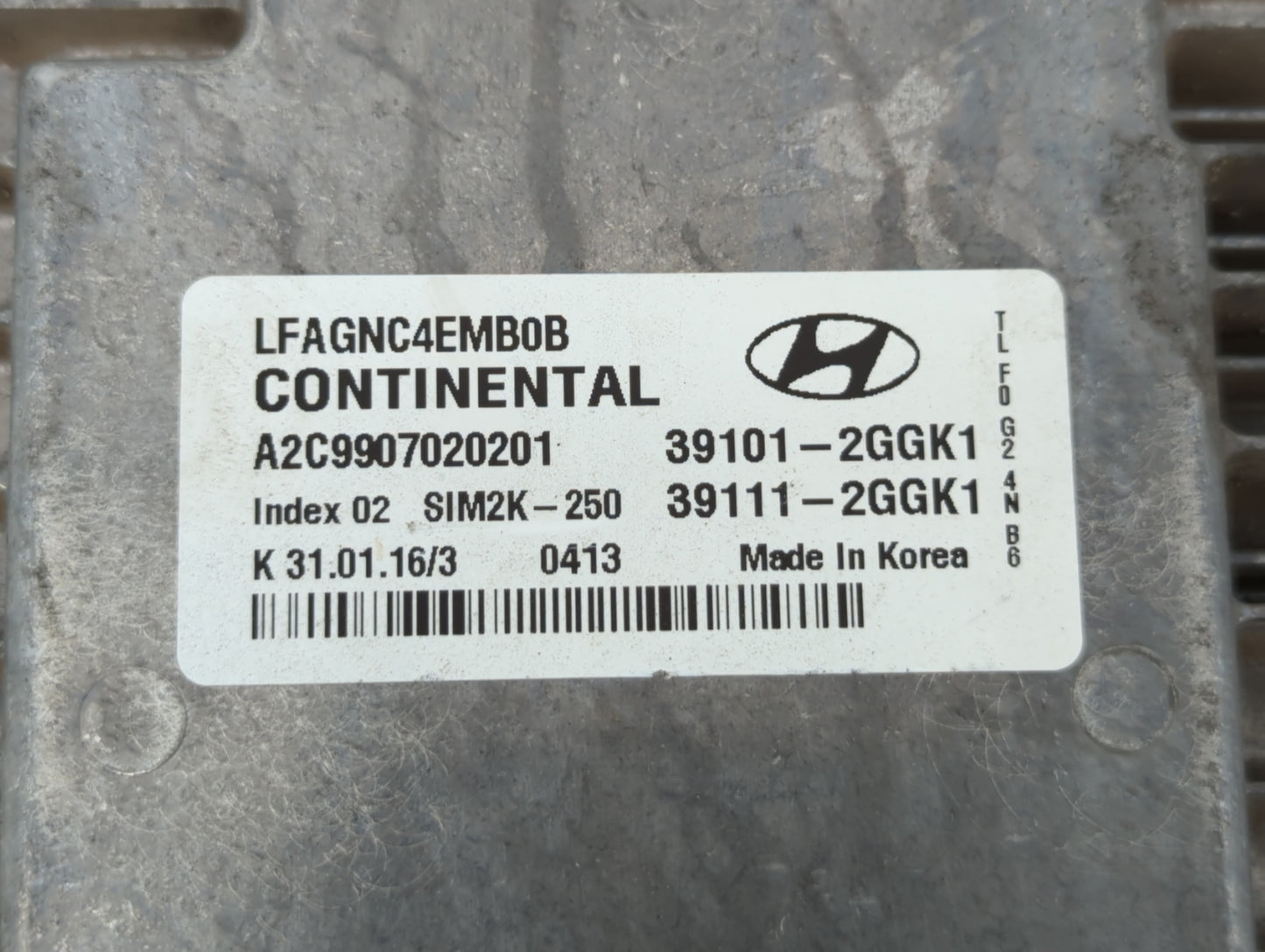 2015-2017 Hyundai Sonata PCM Engine Control Computer ECU ECM PCU OEM P/N:39111-2GGL3 39101-2GGL3 Fits Fits 2015 2016 2017 OE