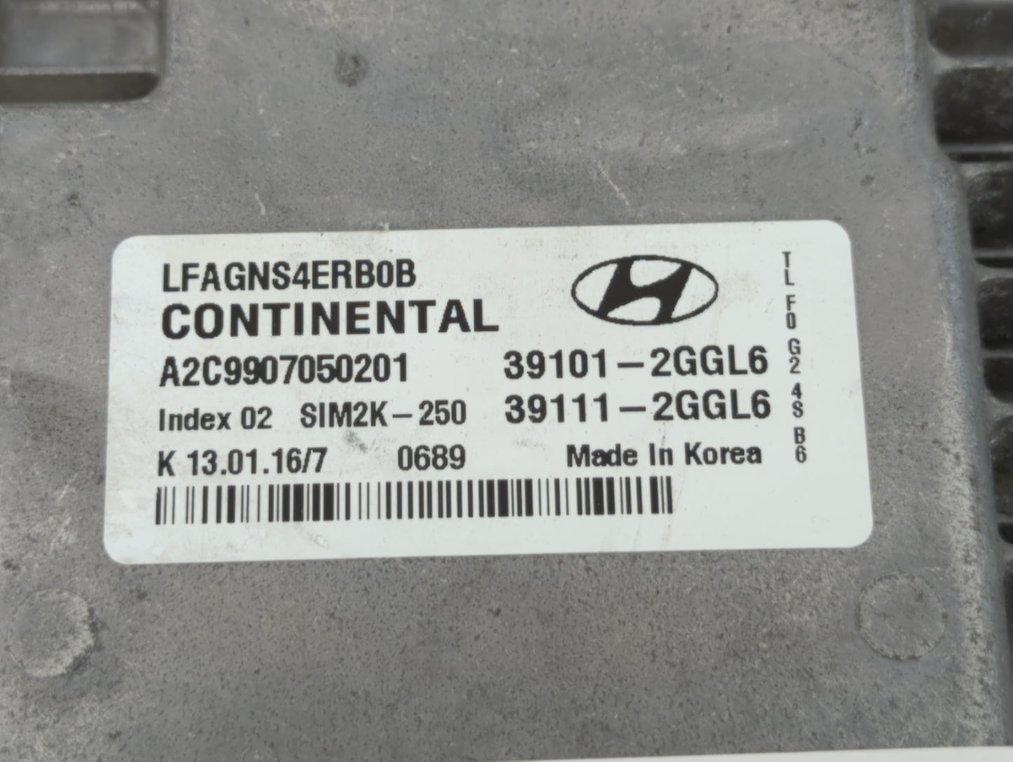 2015-2017 Hyundai Sonata PCM Engine Control Computer ECU ECM PCU OEM P/N:39111-2GGL6 39101-2GGL6 Fits Fits 2015 2016 2017 OE