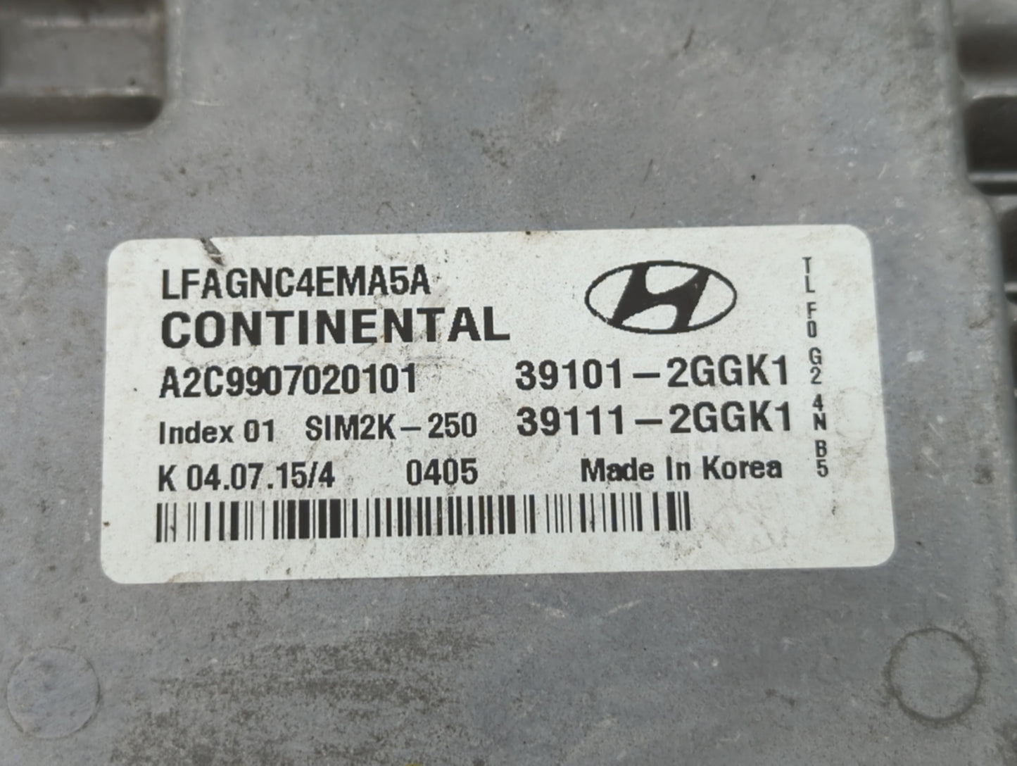 2015-2017 Hyundai Sonata PCM Engine Control Computer ECU ECM PCU OEM P/N:39111-2GGL3 39101-2GGL3 Fits Fits 2015 2016 2017 OE