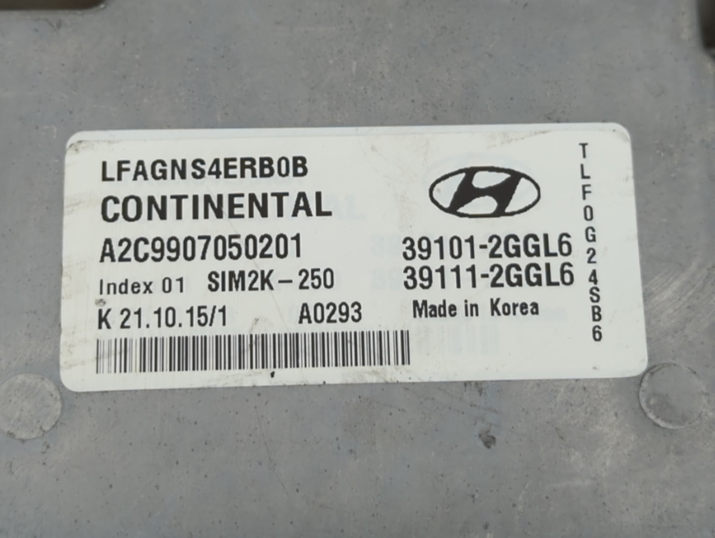 2015-2017 Hyundai Sonata PCM Engine Control Computer ECU ECM PCU OEM P/N:39111-2GGL0 39101-2GGL0 Fits Fits 2015 2016 2017 OE