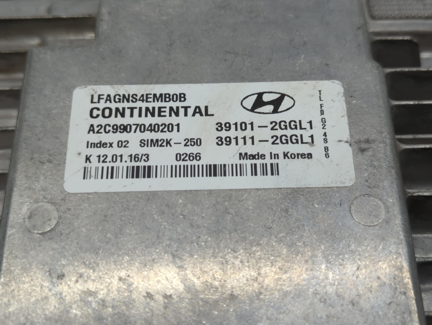 2015-2017 Hyundai Sonata PCM Engine Control Computer ECU ECM PCU OEM P/N:39111-2GGL3 39101-2GGL3 Fits Fits 2015 2016 2017 OE