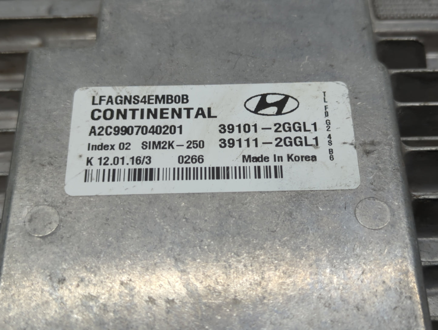 2015-2017 Hyundai Sonata PCM Engine Control Computer ECU ECM PCU OEM P/N:39111-2GGL3 39101-2GGL3 Fits Fits 2015 2016 2017 OE