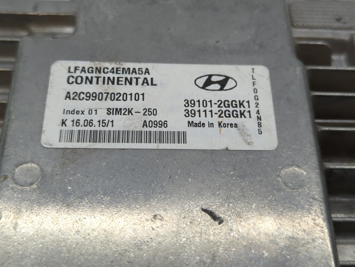 2015-2017 Hyundai Sonata PCM Engine Control Computer ECU ECM PCU OEM P/N:39111-2GGK1 39101-2GGK1 Fits Fits 2015 2016 2017 OE