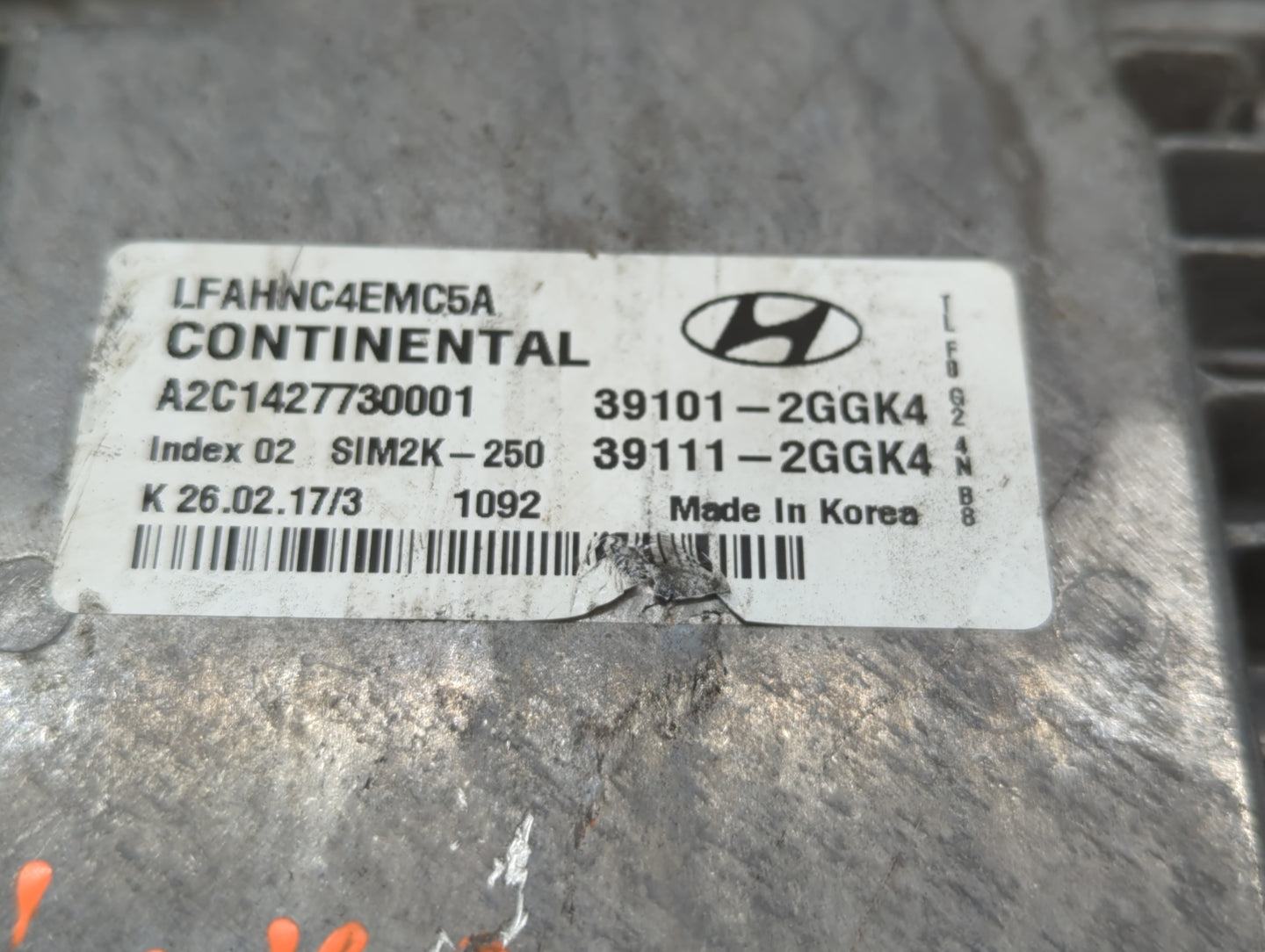 2015-2017 Hyundai Sonata PCM Engine Control Computer ECU ECM PCU OEM P/N:39101-2GGK4 39111-2GGK4 Fits Fits 2015 2016 2017 OE