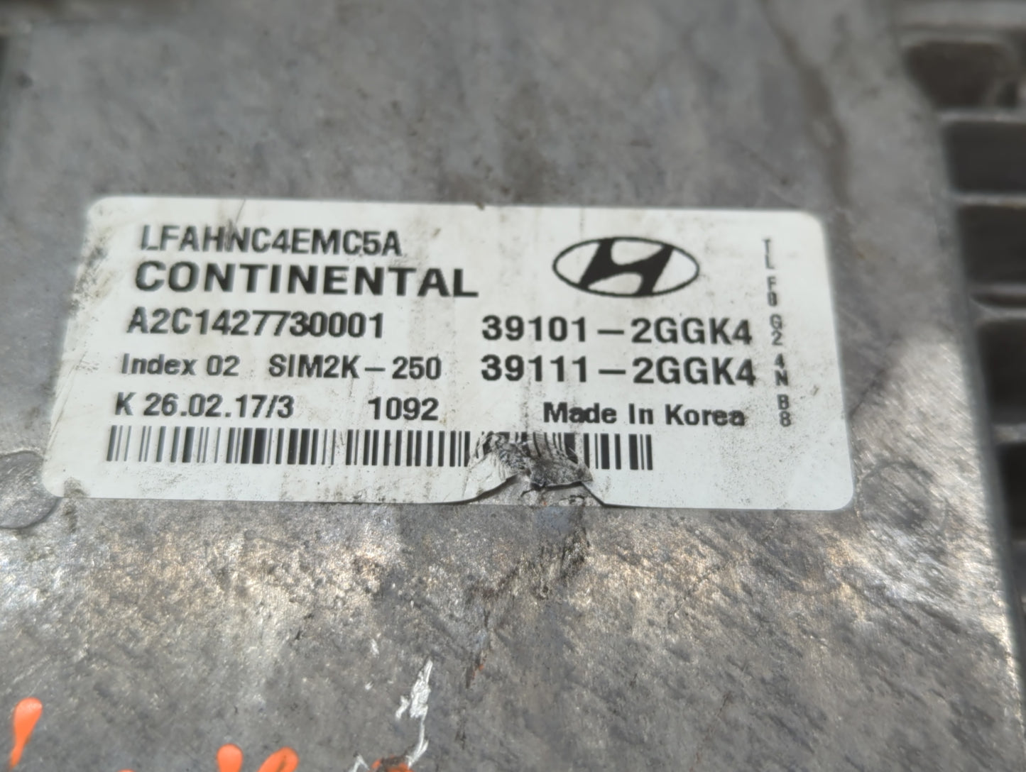 2015-2017 Hyundai Sonata PCM Engine Control Computer ECU ECM PCU OEM P/N:39101-2GGK4 39111-2GGK4 Fits Fits 2015 2016 2017 OE