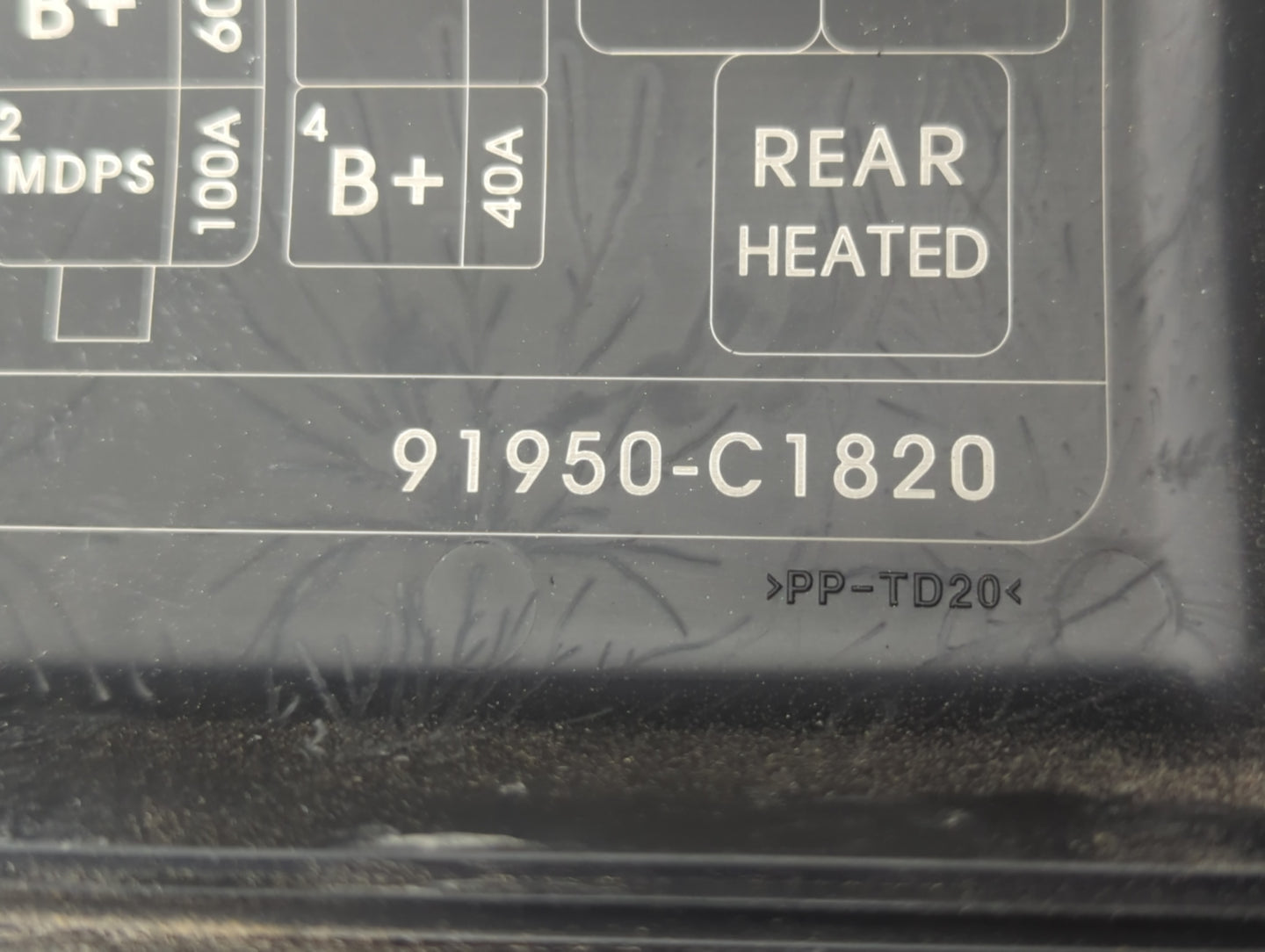 2016-2017 Hyundai Sonata Fusebox Fuse Box Panel Relay Module P/N:91950-C1820 Fits Fits 2016 2017 OEM Used Auto Parts - Oemus