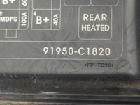 2016-2017 Hyundai Sonata Fusebox Fuse Box Panel Relay Module P/N:91950-C1820 Fits Fits 2016 2017 OEM Used Auto Parts - Oemus