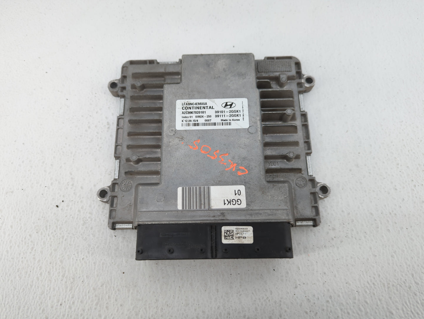 2015-2017 Hyundai Sonata PCM Engine Control Computer ECU ECM PCU OEM P/N:39101-2GGK1 Fits Fits 2015 2016 2017 OEM Used Auto 