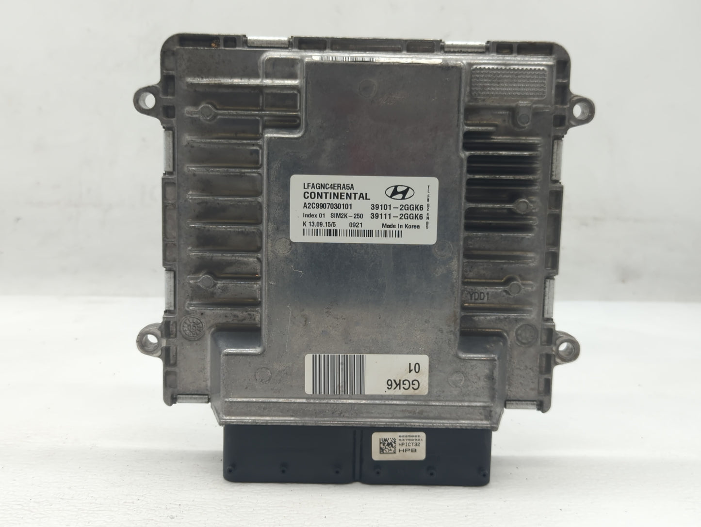 2015-2017 Hyundai Sonata PCM Engine Control Computer ECU ECM PCU OEM P/N:39101-2GGK6 Fits Fits 2015 2016 2017 OEM Used Auto 