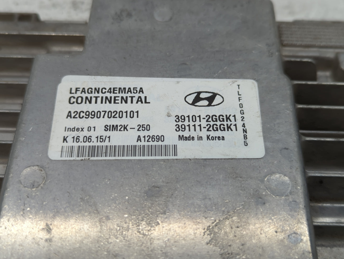 2015-2017 Hyundai Sonata PCM Engine Control Computer ECU ECM PCU OEM P/N:39111-2GGK1 39101-2GGK1 Fits Fits 2015 2016 2017 OE
