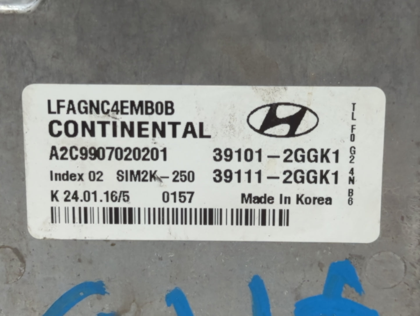 2015-2017 Hyundai Sonata PCM Engine Control Computer ECU ECM PCU OEM P/N:39111-2GGK1 39101-2GGK1 Fits Fits 2015 2016 2017 OE