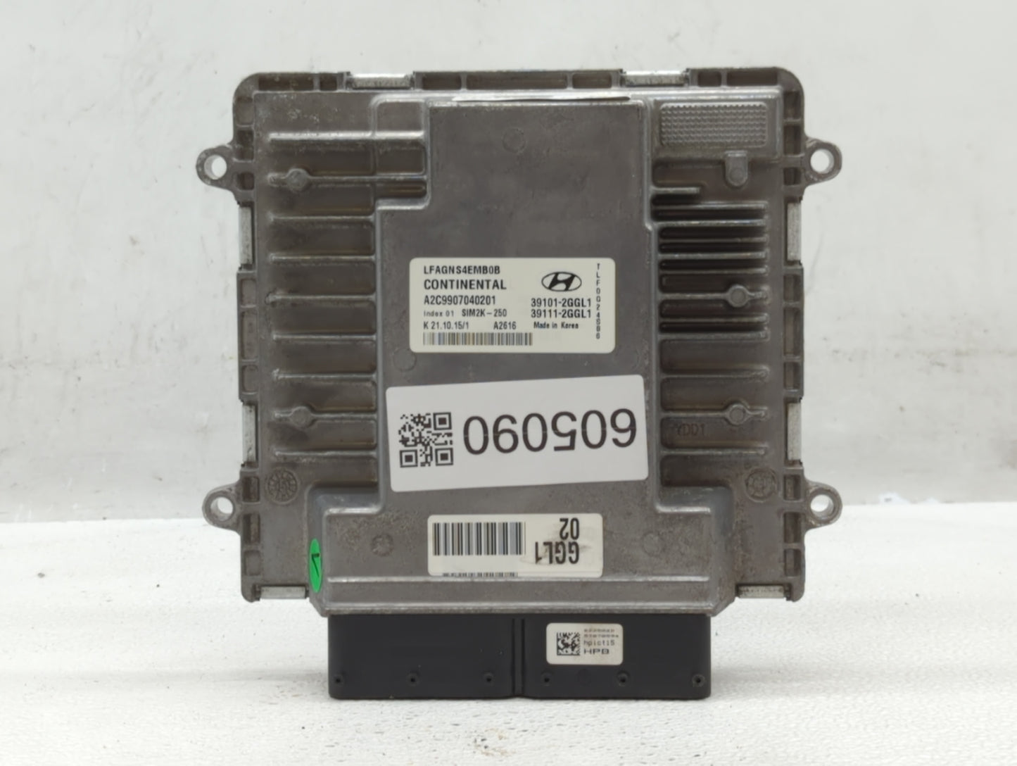 2015-2017 Hyundai Sonata PCM Engine Control Computer ECU ECM PCU OEM P/N:39101-2GGL1 Fits Fits 2015 2016 2017 OEM Used Auto 