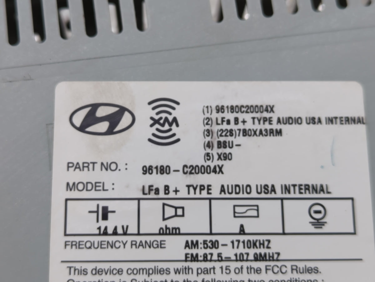 2015-2017 Hyundai Sonata Am Fm Cd Player Radio Receiver 614539 - Oemusedautoparts1.com