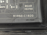 2016-2017 Hyundai Sonata Fusebox Fuse Box Panel Relay Module P/N:91950-C1820 Fits Fits 2016 2017 OEM Used Auto Parts - Oemus