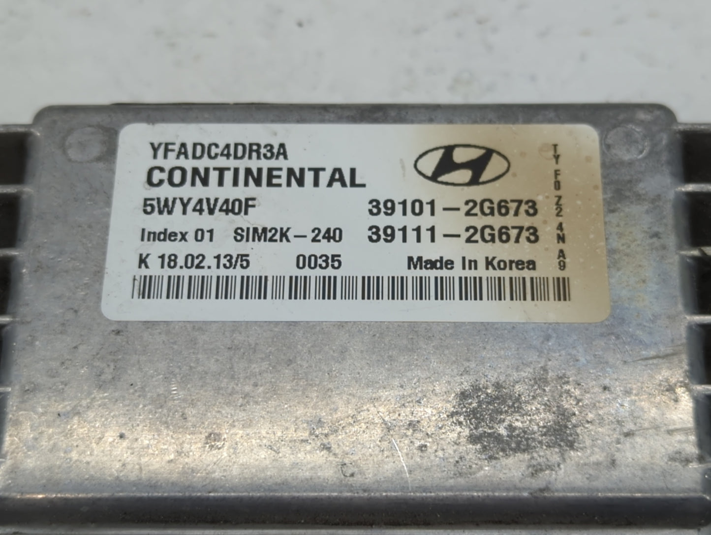2011-2014 Hyundai Sonata PCM Engine Control Computer ECU ECM PCU OEM P/N:39111-2G673 Fits Fits 2011 2012 2013 2014 OEM Used 
