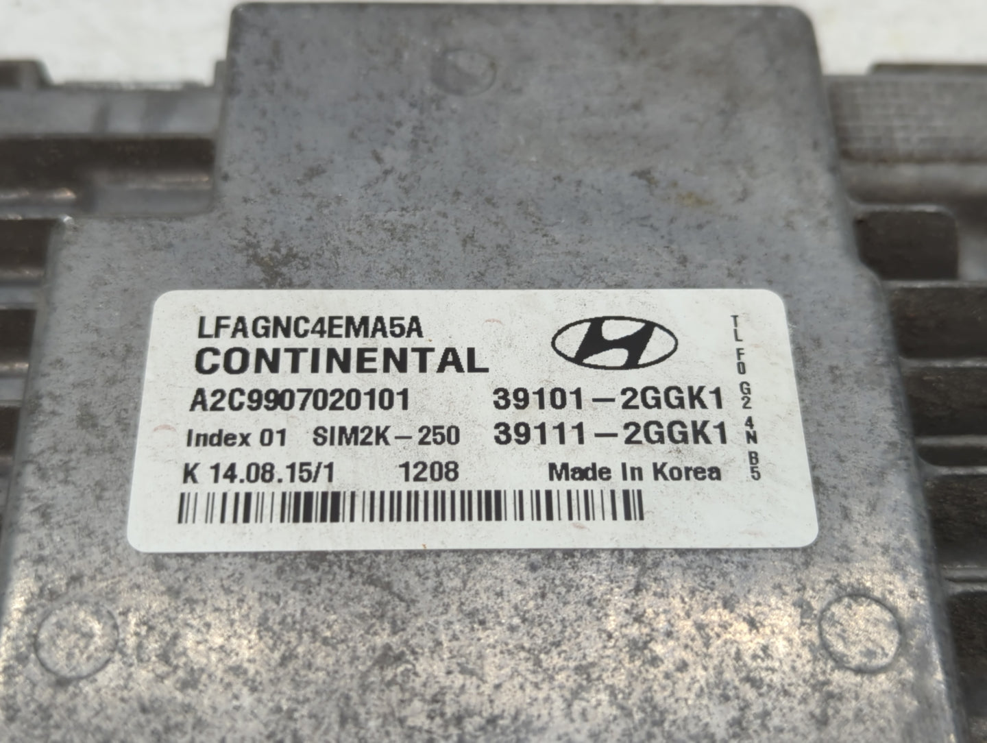 2015-2017 Hyundai Sonata PCM Engine Control Computer ECU ECM PCU OEM P/N:39111-2GGK1 39101-2GGK1 Fits Fits 2015 2016 2017 OE