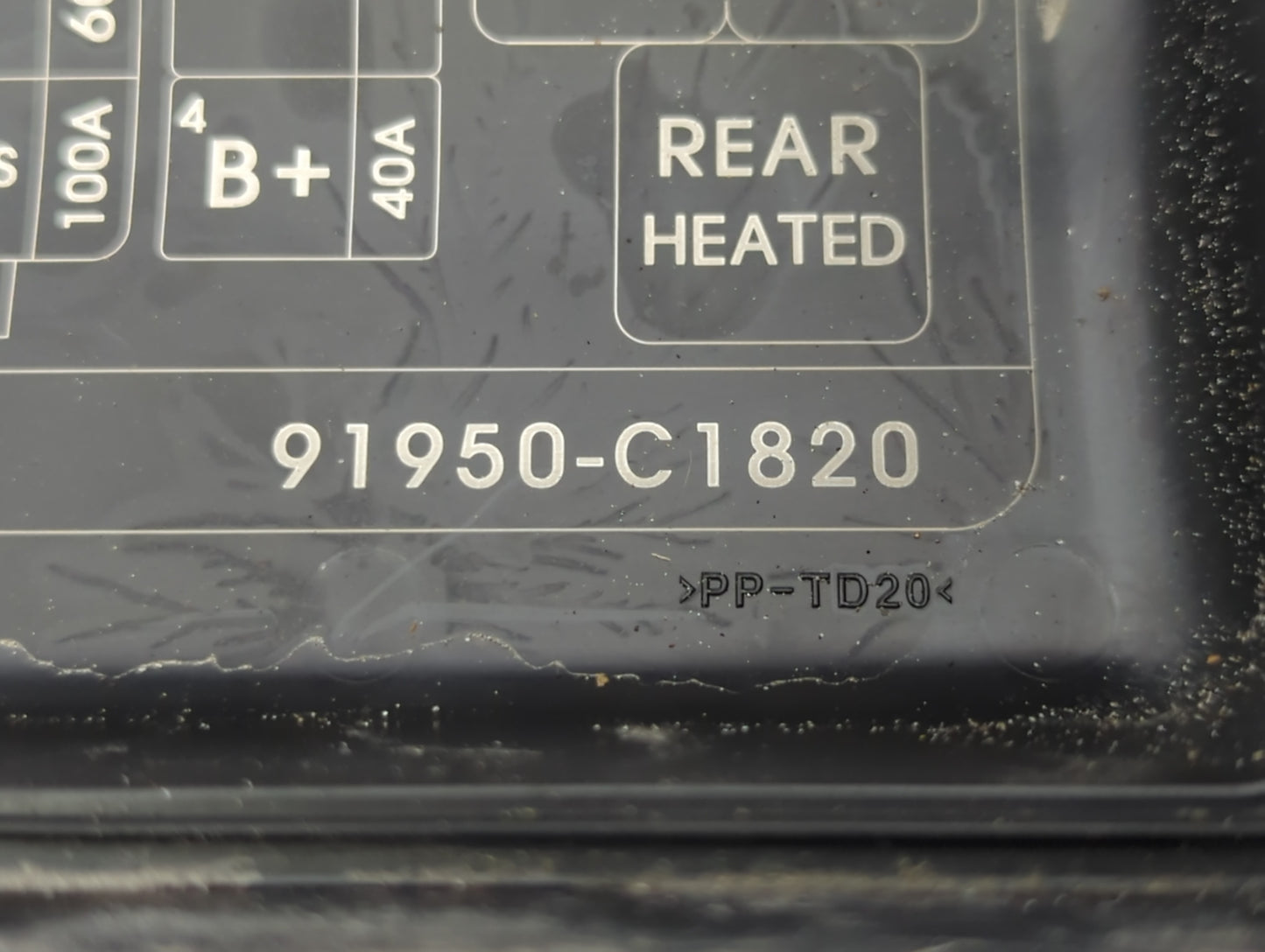 2016-2017 Hyundai Sonata Fusebox Fuse Box Panel Relay Module P/N:91950-C1820 Fits Fits 2016 2017 OEM Used Auto Parts - Oemus