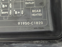 2016-2017 Hyundai Sonata Fusebox Fuse Box Panel Relay Module P/N:91950-C1820 Fits Fits 2016 2017 OEM Used Auto Parts - Oemus