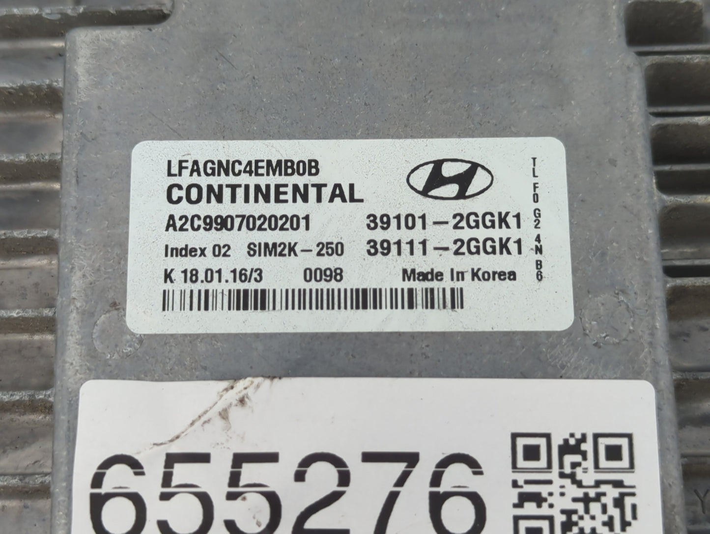 2015-2017 Hyundai Sonata PCM Engine Control Computer ECU ECM PCU OEM P/N:39111-2GGK1 39101-2GGK1 Fits Fits 2015 2016 2017 OE