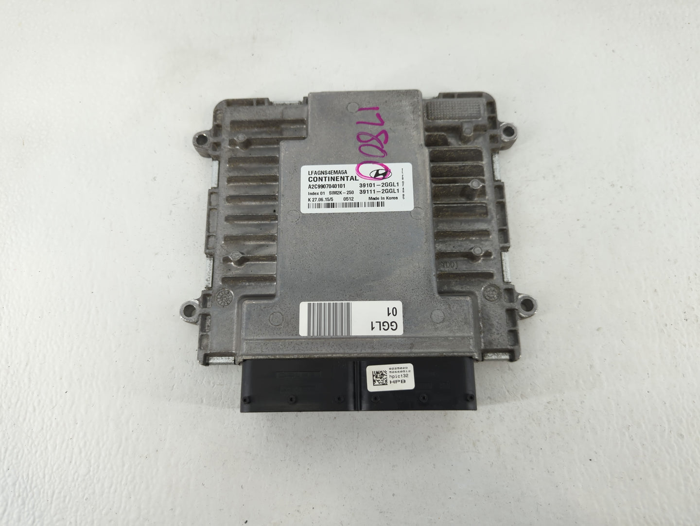 2015-2017 Hyundai Sonata PCM Engine Control Computer ECU ECM PCU OEM P/N:39101-2GGL1 Fits Fits 2015 2016 2017 OEM Used Auto 