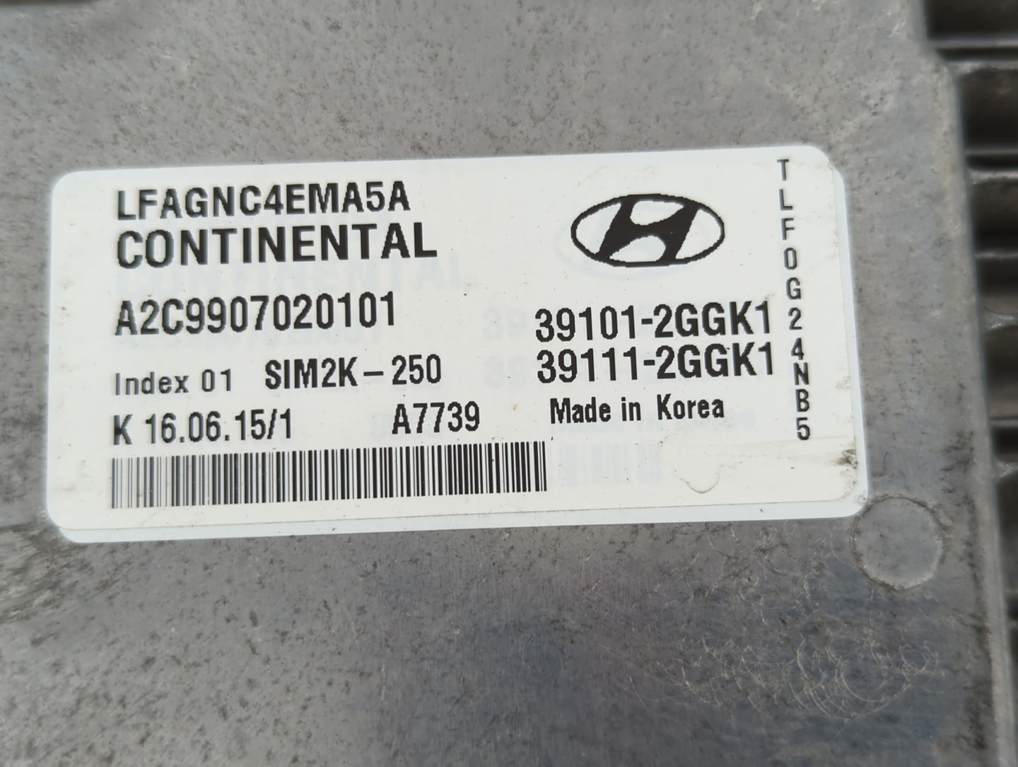 2015-2017 Hyundai Sonata PCM Engine Control Computer ECU ECM PCU OEM P/N:39111-2GGK1 39101-2GGK1 Fits Fits 2015 2016 2017 OE