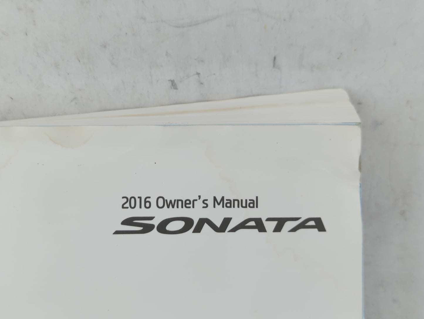 2016 Hyundai Sonata Owners Manual Book Guide P/N:GC10-EU59A OEM Used Auto Parts - Oemusedautoparts1.com