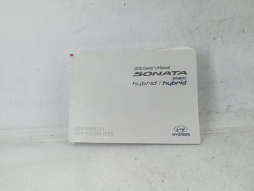 2016 Hyundai Sonata Owners Manual Book Guide P/N:GE60-EU58E OEM Used Auto Parts