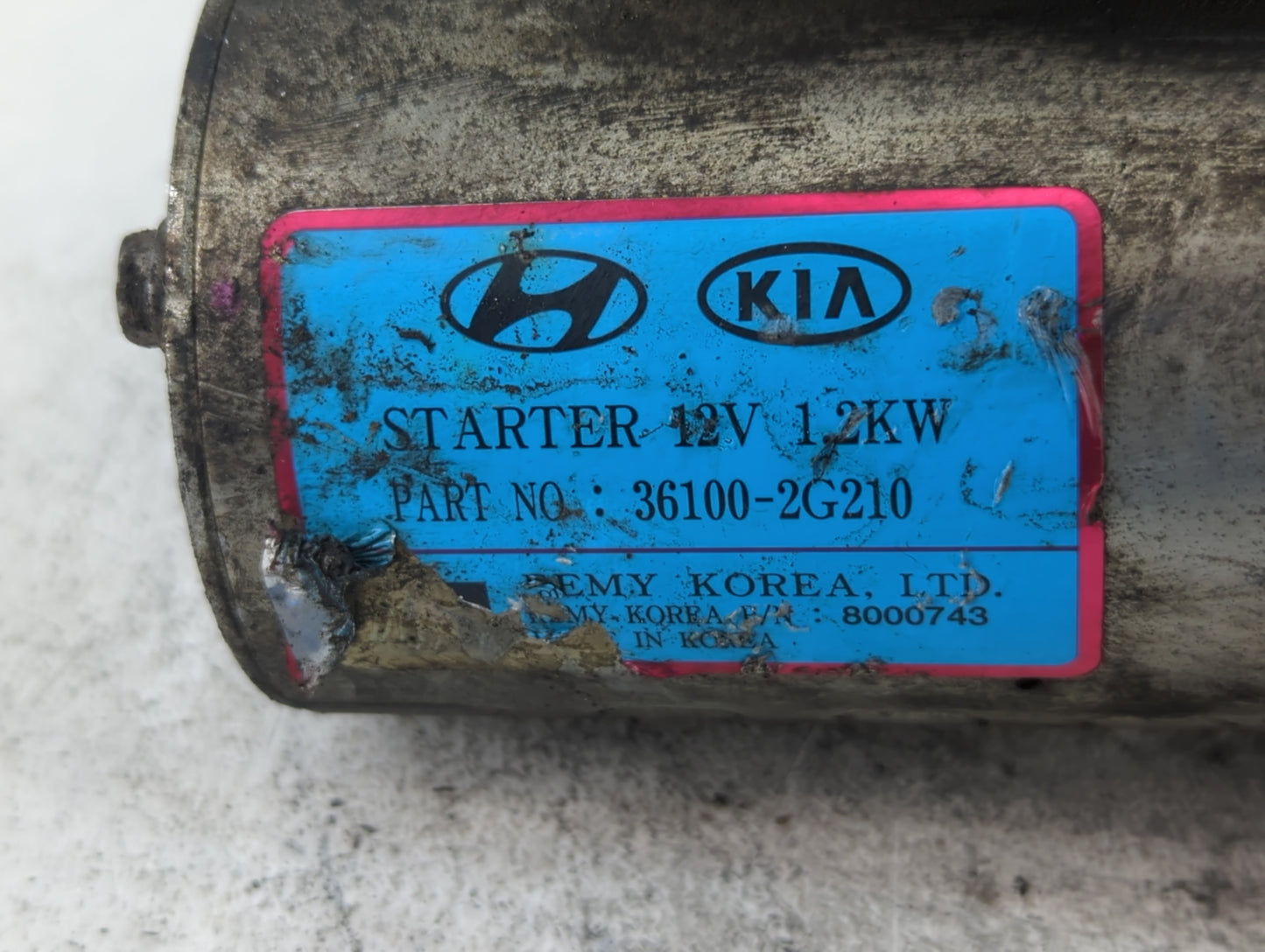 2015-2019 Hyundai Sonata Car Starter Motor Solenoid OEM P/N:8000743 36100-2G210 Fits Fits 2015 2016 2017 2018 2019 2020 OEM 