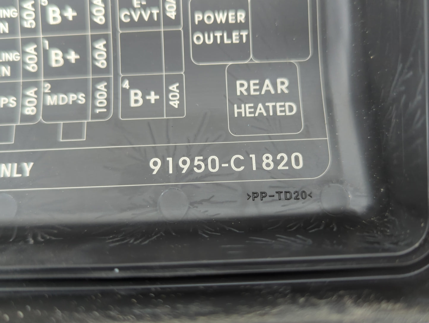 2016-2017 Hyundai Sonata Fusebox Fuse Box Panel Relay Module P/N:91950-C1820 Fits Fits 2016 2017 OEM Used Auto Parts - Oemus