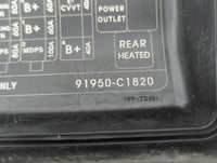 2016-2017 Hyundai Sonata Fusebox Fuse Box Panel Relay Module P/N:91950-C1820 Fits Fits 2016 2017 OEM Used Auto Parts - Oemus