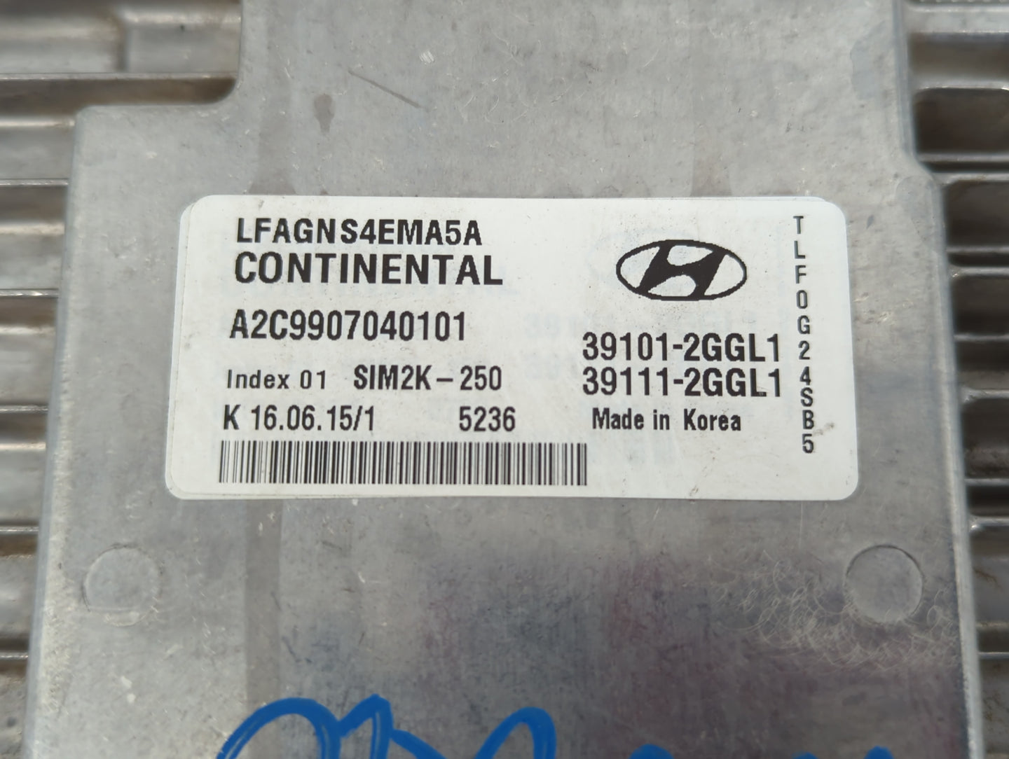 2015-2017 Hyundai Sonata PCM Engine Control Computer ECU ECM PCU OEM P/N:39111-2GGL1 39101-2GGL1 Fits Fits 2015 2016 2017 OE